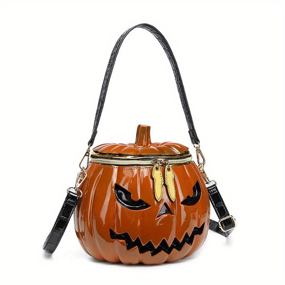NNETM Halloween Pumpkin Silicone Purse with Straps