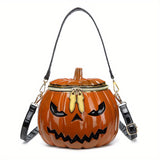 NNETM Halloween Pumpkin Silicone Purse with Straps