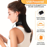 NNETM USB Heated Neck Wrap with Massage(Black)