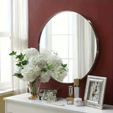 NNETM Luxurious Round Wall-Mounted Vanity Mirror