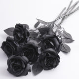 NNETM 20pcs Black Roses Artificial Flowers