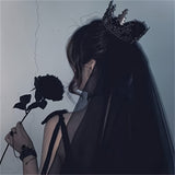 NNETM 20pcs Black Roses Artificial Flowers