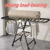 NNETM 3-Tier Folding Stainless Steel Laundry Drying Rack