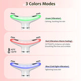NNETM USB Rechargeable Facial & Neck Massager with 3 Massage Modes(White)