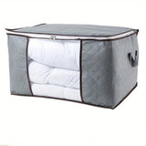 NNETM Quilted Storage Box with Zipper & Handles