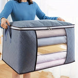 NNETM Quilted Storage Box with Zipper & Handles