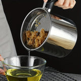 NNETM Stainless Steel Grease Keeper with Strainer