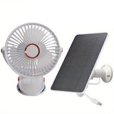 NNETM Solar Battery Camping Fan with Light Rechargeable