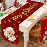 Santa Claus Christmas Table Runner Polyester