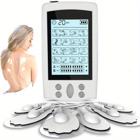 NNETM 16-Mode Electric Massager - Dual Output EMS & TENS(White)