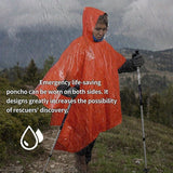 NNETM 4-Pack Emergency Waterproof Rain Ponchos with Hood