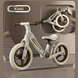 NNETM Kids Balance Bike Fiberglass Frame Wheels