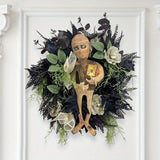 NNETM Spooky Mummy Halloween Wreath for Door and Indoor