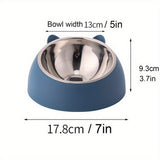NNETM Stainless Steel Cat Bowl with Neck Protection