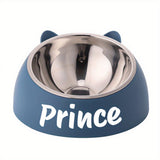 NNETM Stainless Steel Cat Bowl with Neck Protection