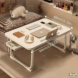 NNETM Folding Laptop Table with Wood Top