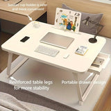 NNETM Folding Laptop Table with Wood Top