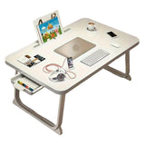 NNETM Folding Laptop Table with Wood Top