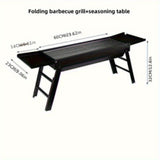 NNETM Portable Foldable Charcoal Grill for Outdoor BBQ