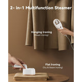1100W 2-in-1 Portable Garment Steamer and Mini Iron