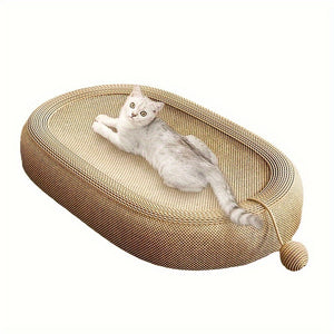 NNETM Ivory Cat Scratching Board and Bed Combo
