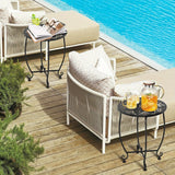 NNETM 2-Pack Cast Iron Patio Side Tables