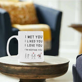 NNETM 3D Ceramic Coffee Mug with Romantic Quote for Couples