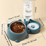 NNETM 2-in-1 Pet Feeder with Automatic Water Dispenser
