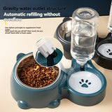 NNETM 2-in-1 Pet Feeder with Automatic Water Dispenser