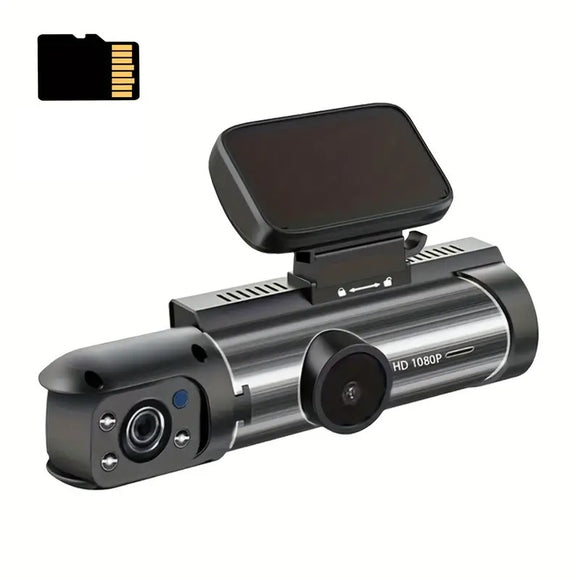 NNETM 1080P Dual Camera Dash Cam for Cars with 32GB Memory Card