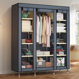 NNETM Metal Storage Wardrobe with Steel Frame (12-Tier)