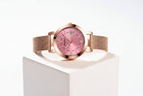 Elegant Women's Mesh Strap Quartz Watch – Small Round Dial Fashion Wristwatch