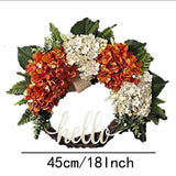 NNEOBA Christmas Fall Hydrangea Wreath for Front Door (45.72 cm)