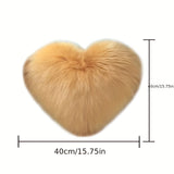 NNETM Heart Shaped Long Plush Pillow Cushion