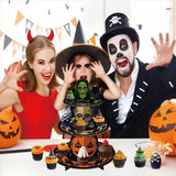 NNETM Halloween Cake Stand Tiered Dessert Display