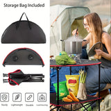 NNETM Folding Camping Table with Cup Holders & Carry Bag