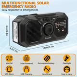 NNETM Emergency Radio Solar Hand Crank USB Power Bank