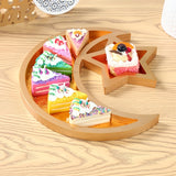 NNETM Gold Eid Mubarak Wooden Dessert Tray