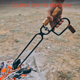 NNETM Extra-Long Heat-Resistant Charcoal Tongs for BBQ & Fire Pit