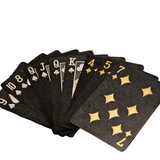 Black Plastic Playing Classic Poker Cards with Storage Box
