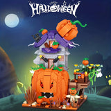 NNETM Spooky Pumpkin House Mini Building Brick Toy