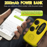 NNETM Emergency Solar Hand Crank Radio with Power Bank
