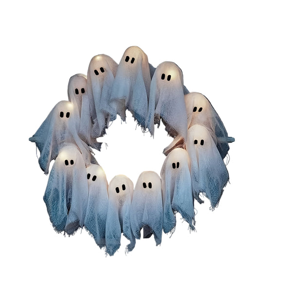 NNETM Halloween Ghost Garland Fabric Party Decoration