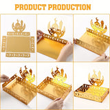 NNETM Golden Acrylic Eid Moon Star Dessert Tray