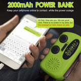 NNETM Portable Emergency Radio with Power Bank & Flashlight