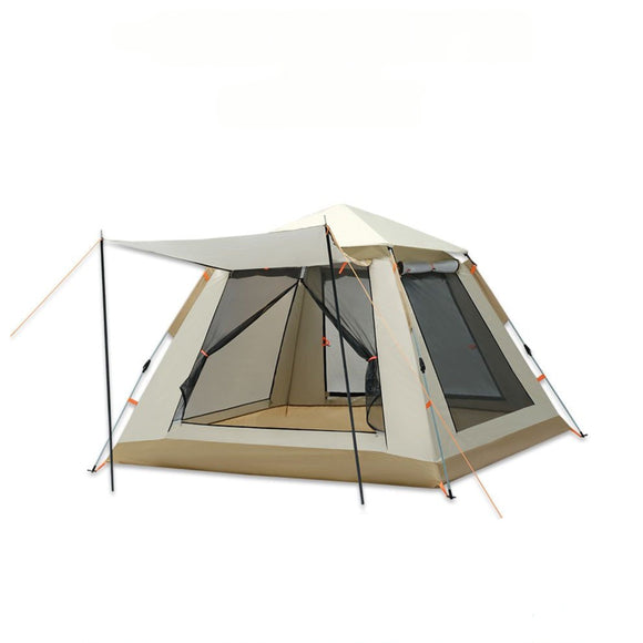 NNETM 8-Person Family Camping Tent with Canopy Setup
