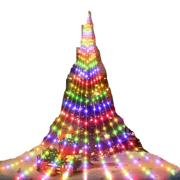 NNETM 1PC 180LED Waterfall Tree Fairy Lights - Christmas Tree Waterfall Light