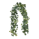 NNETM Christmas Garland with 14pcs Faux Greenery Vine Decor