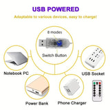 NNEOBA Waterfall Tree Fairy Light USB 8 Modes Curtain Light