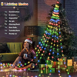 NNEOBA Waterfall Tree Fairy Light USB 8 Modes Curtain Light